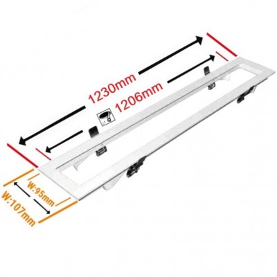 Πλαίσιο για Χωνευτό Γραμμικό Φωτιστικό LED 120cm Λευκό 21-1200